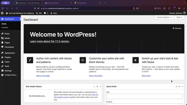 1. Setup Awal Wordpress